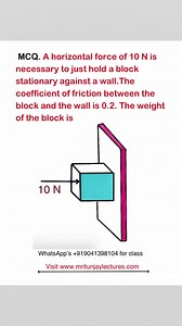 2.2K views · 30 reactions | #motion #friction #staticfriction #exams #iitjeeonline #college #neet #IITJEEPrep #physicsnotes #physics #mritunjaylectures | Mritunjay Lectures | Facebook