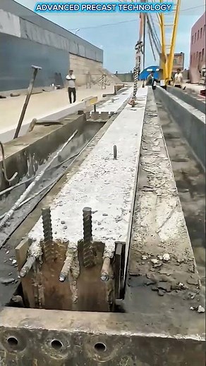 Massive Precast Concrete Beam Production & Lifting Process.