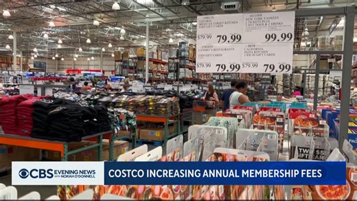 Costco is raising membership fees for the first time since 2017. It’s expected to impact around 52 million memberships. https://cbsn.ws/3zMkKWp | CBS Evening News