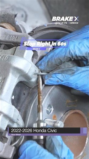 Rear Brake Pads & Rotor Replacement | Honda Civic 2022–2026 #Civic #hondacivic #civiclovers #diy