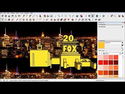 Sketchup 20th Century Fox Logo Çizimi