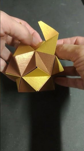 イガイガ正２０面体－組み立て #多面体 #polyhedron #ペーパークラフト #paper craft