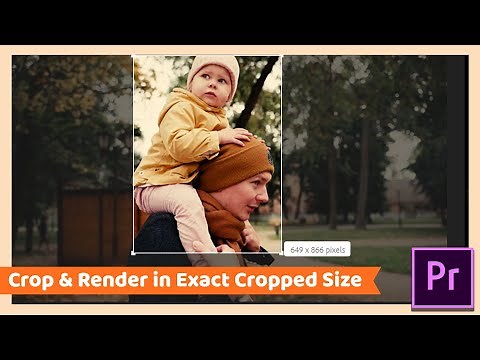 Crop and Render Video in Cropped size | Adobe Premiere Pro CC Tutorial