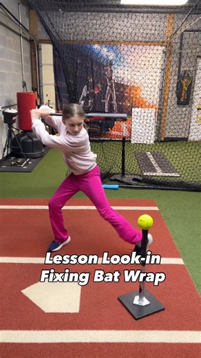 Chaise Swisher / Swing Development on Instagram: "🔥Lesson Look-in🔥 Nice adjustment by this young lady and taking instructions to quickly adjust for barrel wrap. #development #hitting"