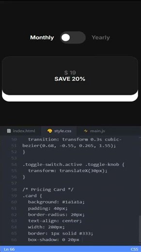 Build an Interactive Pricing Switch #coding #webdevelopment #programming #javascript #webdesign
