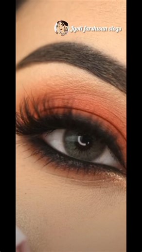 eye makeup💫 dark orange smokey#eyemakeup 💯 makeup beauty tutorial jyoti farshwan vlogs