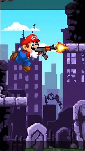Mario FIGHTS Zombies in a COLORFUL Pixel Game for Everyone #mario
