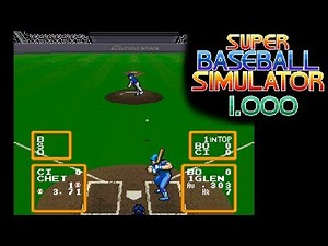 Super Baseball Simulator 1.000 ... (SNES) Gameplay