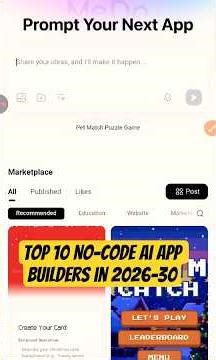 Top 10 No-Code Ai App Builders - Build Powerful Apps with Ai Prompts, Zero Coding