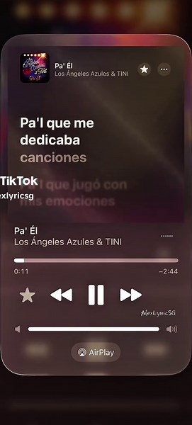 Pa' El — Tini y Los Ángeles Azules (lyrics video)