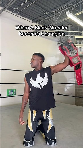 When A Black Wrestler Becomes Champion 😂