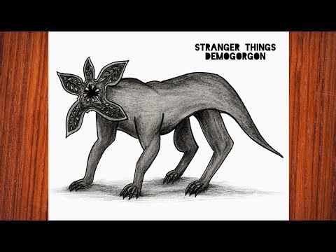 "How To Draw Demogorgon Pencil Drawing/ Stranger things Demogorgon Drawing In Step By Step/"