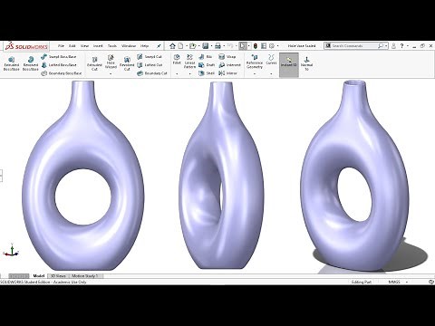Exercise 88: How to make a 'Hole Vase' in Solidworks 2018
