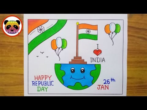 Republic Day Drawing / Happy Republic Day Drawing Easy / Republic Day Poster Drawing / 26 January