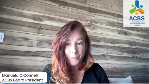 In recognition of our 20th Anniversary, ACBS Board President Manuela O'Connell shares her personal journey with ACBS. Watch the video to hear more about her first World Conference experience that led her to where she is today! Join us in celebrating 20 years of ACBS! Share your ACBS story with us in the comments! #ACBS #BehavioralScience #ACT #CBS #MentalHealth | Association for Contextual Behavioral Science (ACBS)