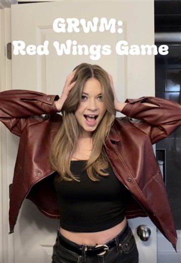 You can’t put me at a game and expect me not to drink🤷🏼‍♀️ #redwings #grwm #hockey #lca #detroitredwings