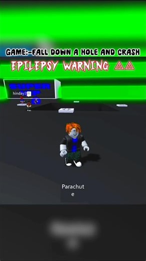 FALL DOWN A HOLE AND CRASH || YET GAMER #roblox #shorts