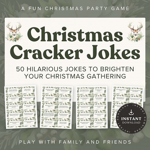 Christmas Cracker Jokes: 50 Printable Riddles (digital Download) - Etsy New Zealand