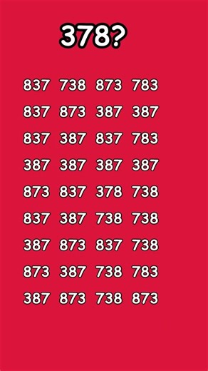 "Can You Find 378 in this Challenging Number Puzzle? | Test Your Math Skills"