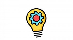 Creative Gear Lightbulb Animation for Innovation and Ideas