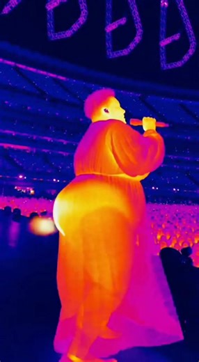 Singer's Stage Accident Captured by Thermal Camera