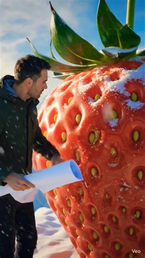 “I Built a GIANT Strawberry 🍓 House from Scratch ❄️ Step by Step!”