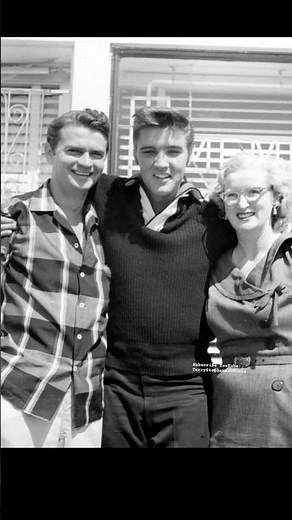 Elvis Presley with Sam Phillips and Marion Keisker at the Sun Studio in Memphis. September 1956.