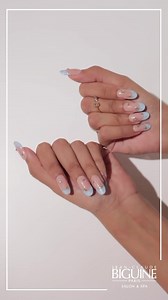 Little bit French, little bit festive and a whole lot of finesse #Jeanclaudebiguineindia #Jeanclaudebiguine #JCBSalons #NailArt #FestiveSeason #FestiveNails #Manicure #FrenchManicure | Jean-Claude Biguine India