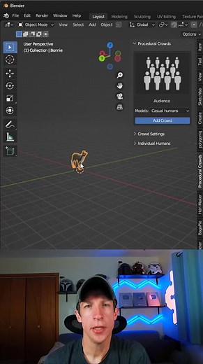 Easy Crowds in #Blender3D with Procedural Crowds! #Blender #BlenderAddOn
