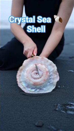 Crystal Sea Shell 🐚 Cutting #shortsvideo #seashell #ai