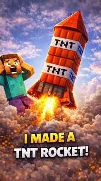 Minecraft TNT Rocket Experiment 😱 #shorts #minecraft