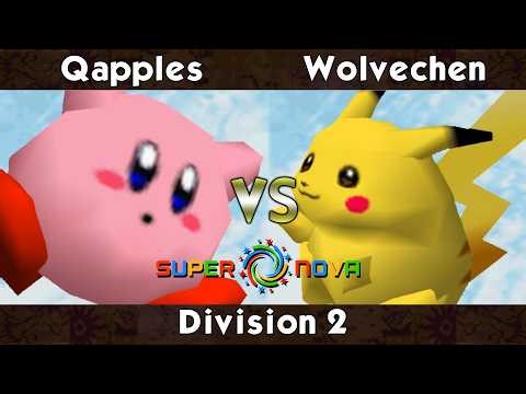 Supernova 2024 - Wolvechen (Pikachu) Vs. Qapples (Kirby) Smash Bros - SSB64
