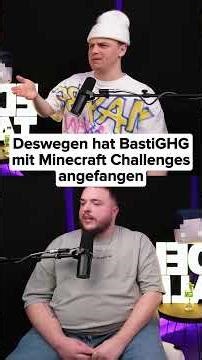 BastiGHG tells @papaplatte and Reeze in the Edeltalk how he got into Minecraft challenges.