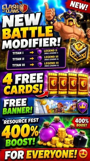 NEW Battle Modifier 🔥 4 x FREE CARDS + BANNER #gamingrascal #shorts