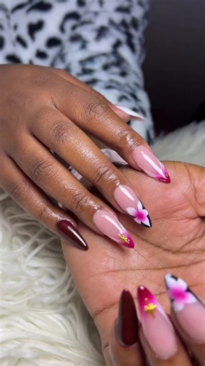 #zambiantiktok🇿🇲 #foryoupage #trendingvideo #goviral #gelnails #zedtiktok🇿🇲🇿🇲 #burgundynails #gelnails