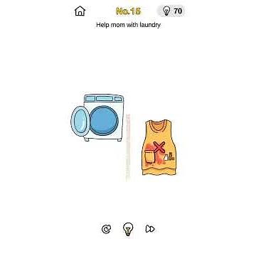 Help mom with Laundry - Brain Out Help Mom Challenge level 15