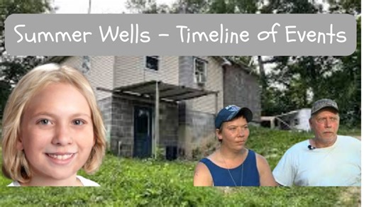 🚨 Summer Wells Timeline of Events Summer Wells Utah Moon was last seen at her home in the 100 block of Ben Hill Road in the Beech Creek area of Rogersville, Tennessee between 5:30 and about 6:30 p.m. on June 15, 2021. Her older brothers said she went down into the basement to play, and they never saw her after that. She has never been heard from again; her family said she simply disappeared without anyone seeing or hearing anything out of the ordinary. An extensive search turned up no sign of h