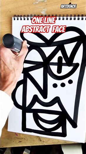 One line abstract face 💥 #onelinedrawing #speeddrawing #shortsart #artshorts #drawingtutorial #art