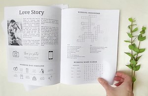 Custom Wedding Newspaper Program, Wedding Newspaper Printing, Wedding Newspaper Program, Printed Wedding Program, Folded Wedding Program - Etsy
