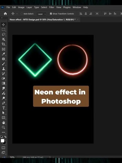 How to create neon effect in photoshop #photoshop #photoshoptips #neoneffect #shorts