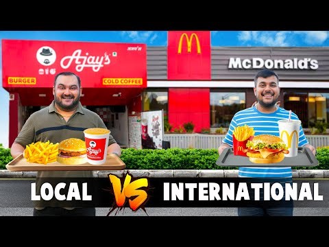 Ajay's Vs McDonald's Food Challenge | Local Vs International Brand Food Comparison | Viwa Food World