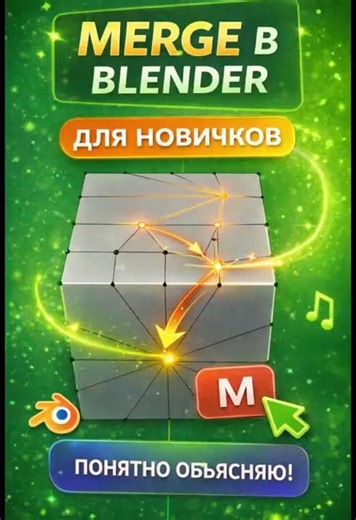 Blender's M-Button Error-Free | Merge for Beginners – Subscribe