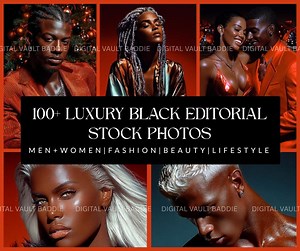 Luxury Black Editorial Stock Photos: Fashion, Beauty, Lifestyle (digital Download) - Etsy