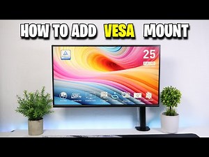 MSI Pro MP251 E2 120Hz - VESA Monitor Arm Installation Guide