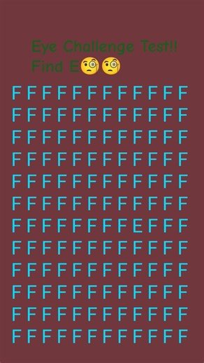 Eye Challenge Test!! Find E🧐🧐 Puzzle Test!! Alphabet Puzzle!! #shortsfeed