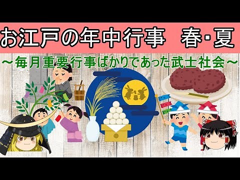 【歴史解説】ゆっくり大江戸 その５２～お江戸の年中行事 春・夏～重要行事ばかりであった武家社会【江戸時代】