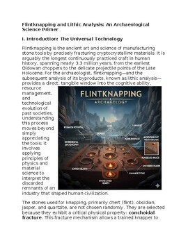 Flintknapping Archaeology Worksheet Classwork, Homework or Sub Plans
