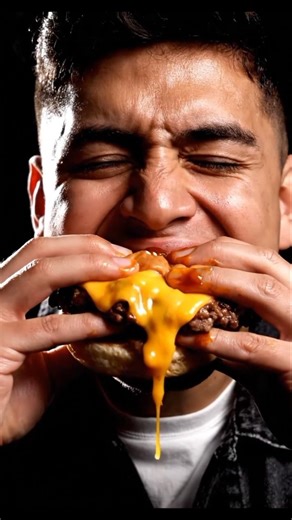 Hot Juicy Burger Cheese Drip ASMR