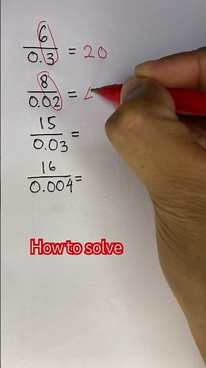 How to Divide Whole Numbers by Decimals (Easy Trick!) #maths #mathstricks #mathtricks #mathshorts