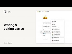 Writing & editing basics